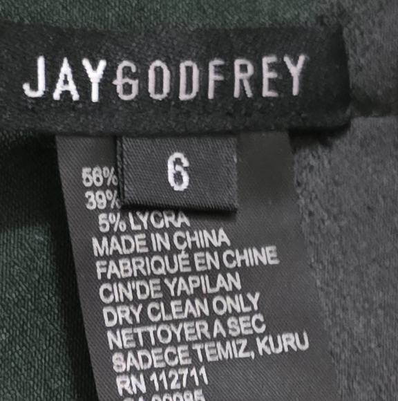 Jay‎ Godfrey Green And Black  Asymmetrical One Shoulder Dress Ladies Sz 6 - Picture 2 of 3